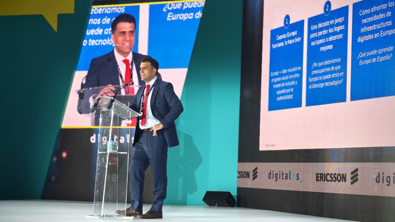 Jorge Navais, CEO interino de Ericsson Iberia, durante su intervención en el DigitalES Summit 2024