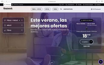 Finetwork renueva su página web que permitirá crear tarifas personalizadas