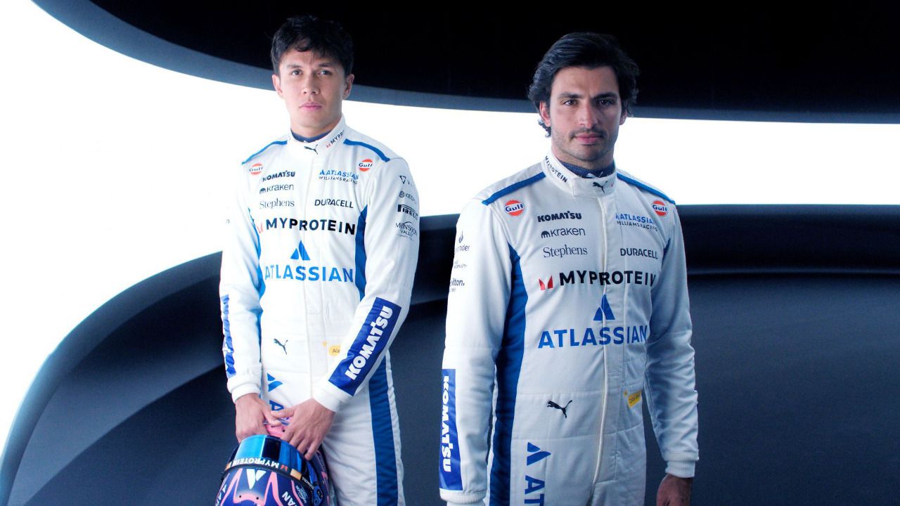 Carlos Sainz y Alex Albon con el nuevo mono de Atlassian Williams Racing