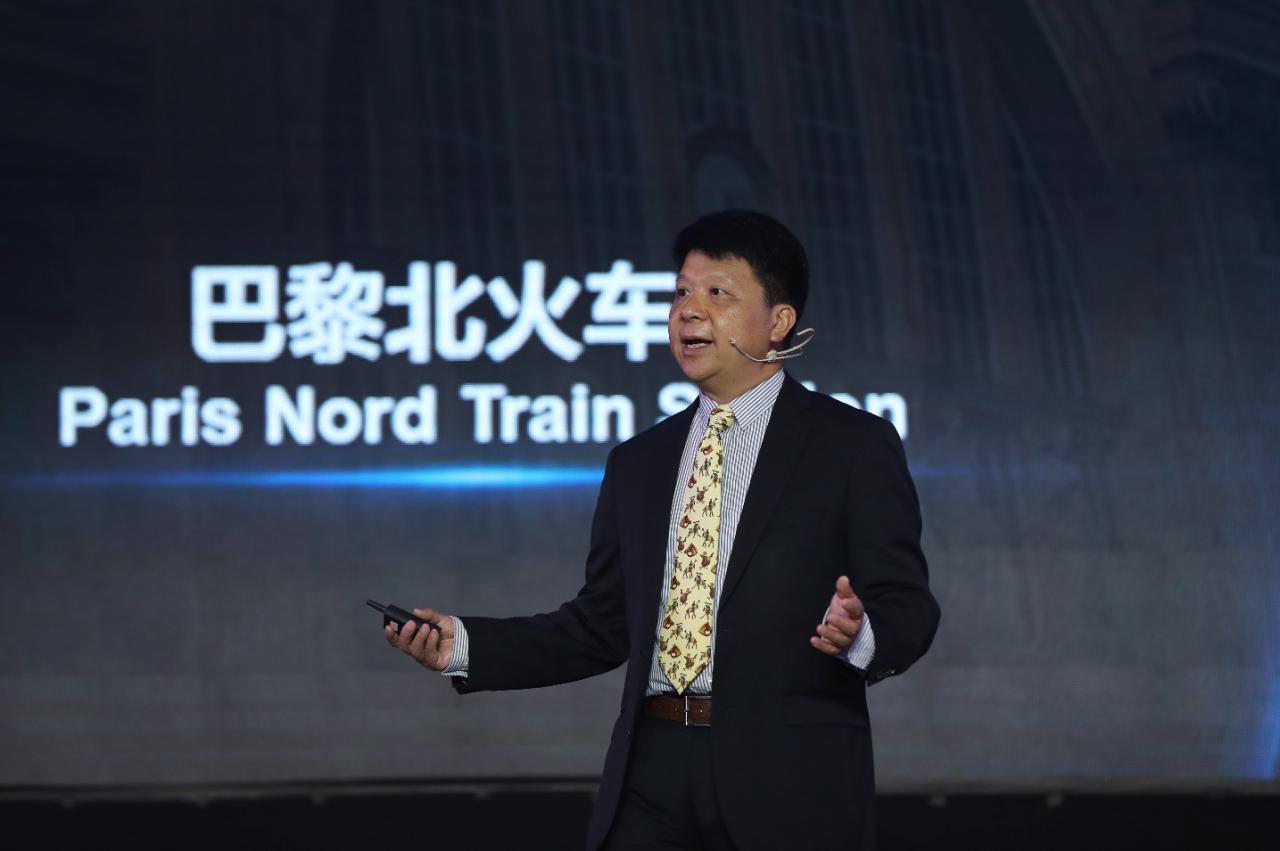 Guo Ping, presidente rotativo de Huawei durante su intervención en el Smart City Forum with International Friendship Cities 2019, celebrado en Shenzhen, China