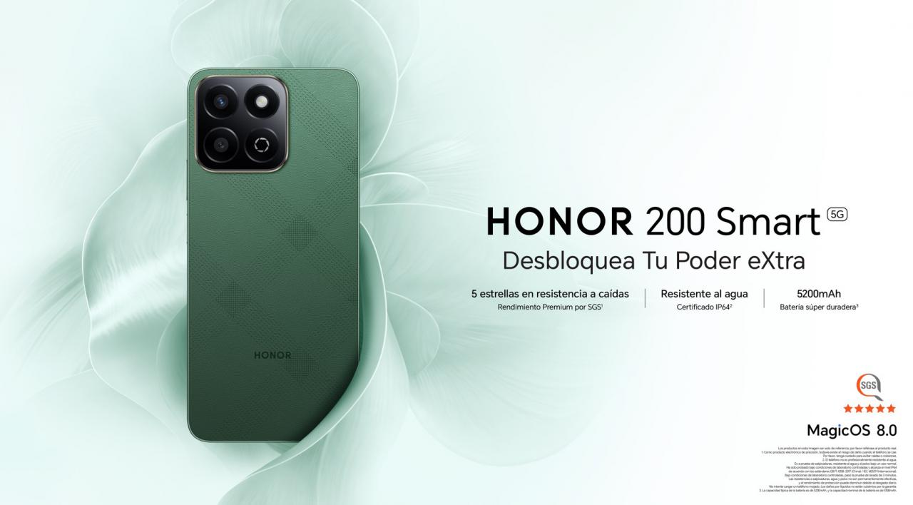 Honor lanza su nuevo smartphone a prueba de golpes, Honor 200 Smart