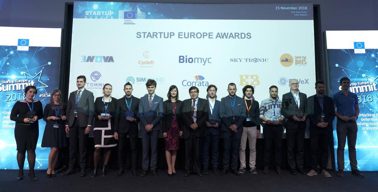 Galardonados de los Startup Europe Awards 2018