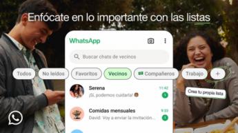 WhatsApp lanza "listas" para organizar chats de forma personalizada