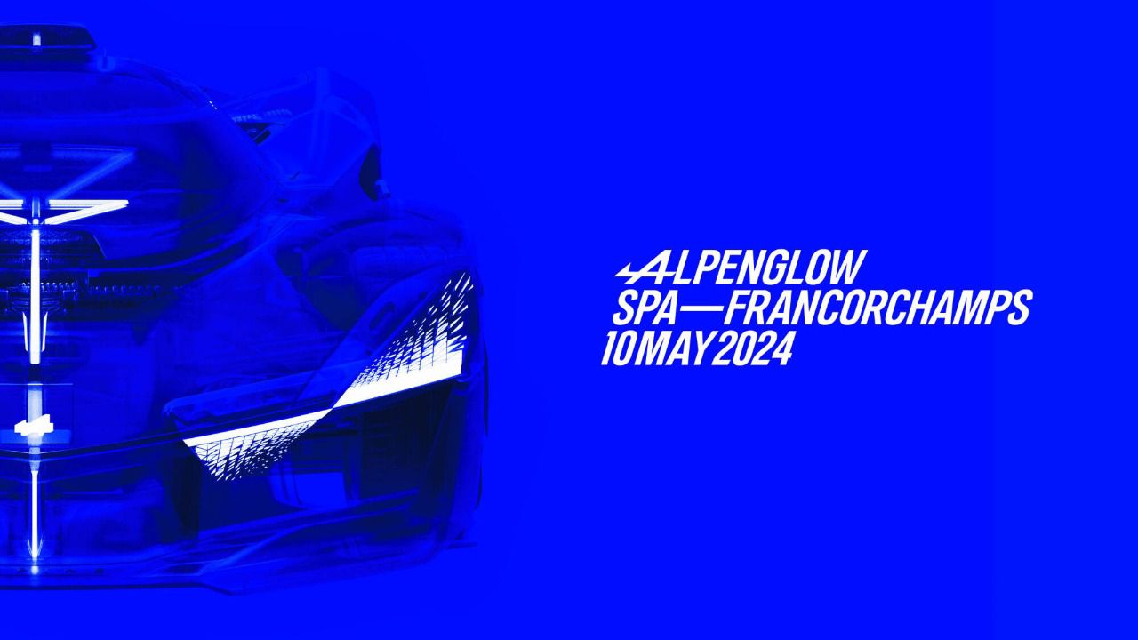Cartel de anuncio del debut del Alpenglow en el circuito de Spa-Francorchamps