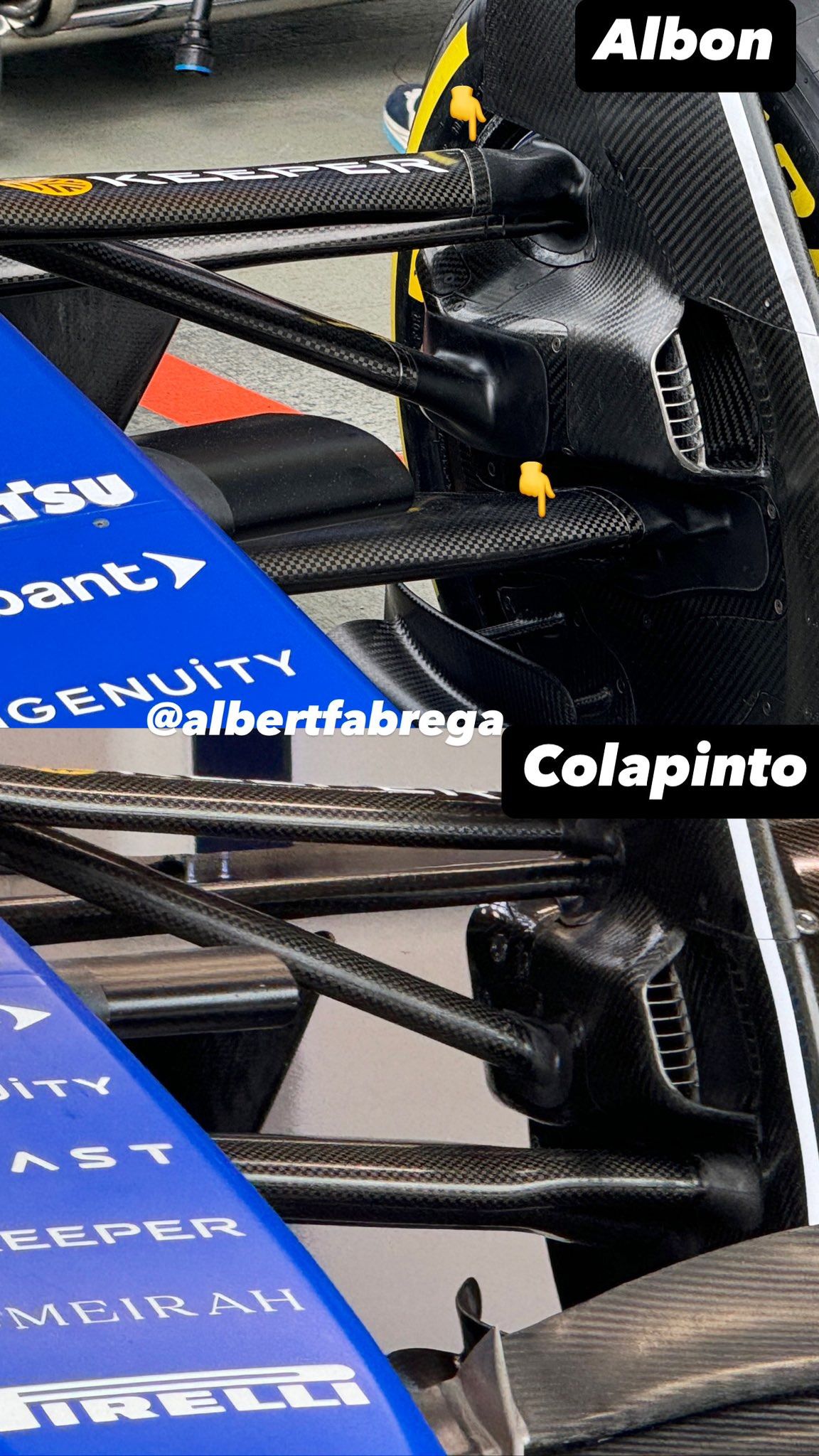 Nueva suspensión delantera del FW46