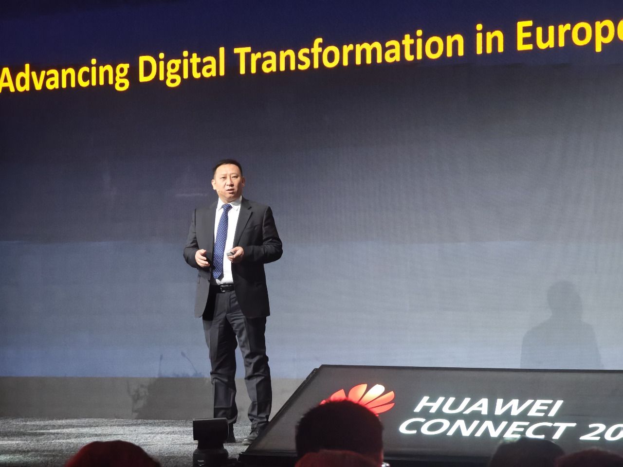 Michael Ma, vicepresidente corporativo de Huawei y presidente de Gestión de Portafolio de Productos y Soluciones TIC, durante su intervención en el Huawei Connect 2024