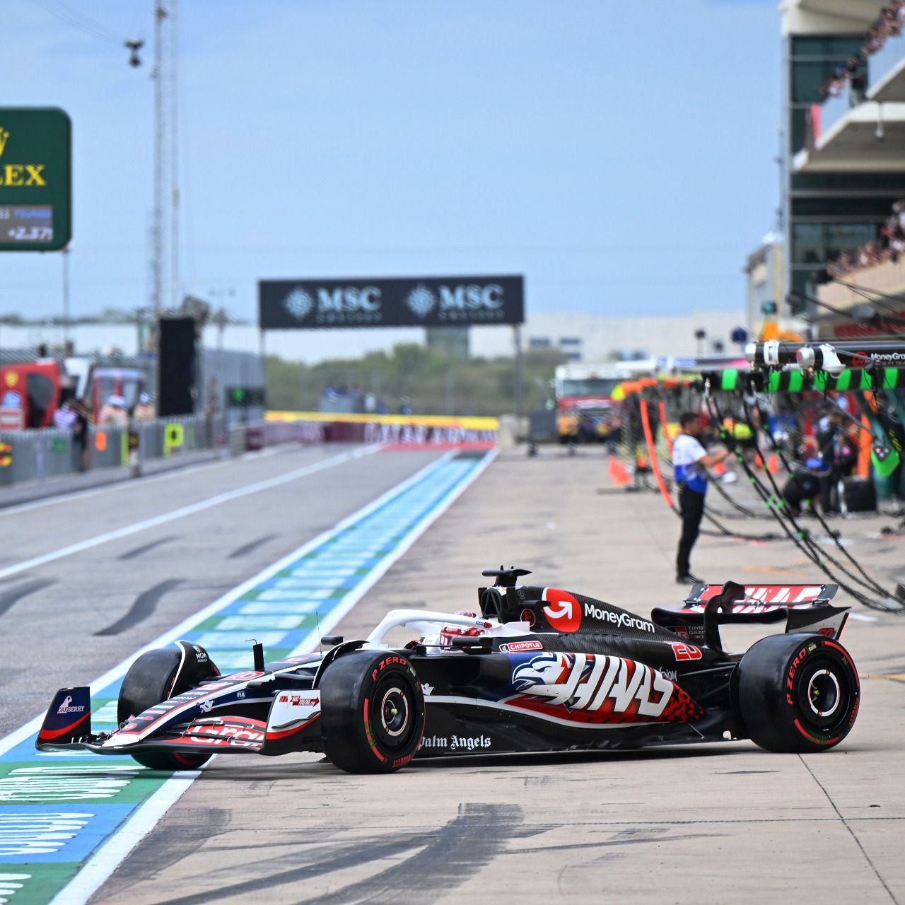 Kevin Magnussen durante el GP de Austin