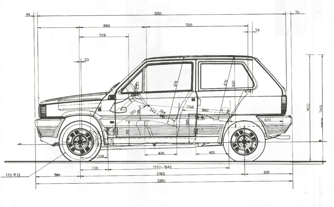 Plano del Fiat Panda