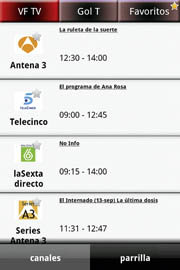 Vodafone TV para android, goltv, television en el movil