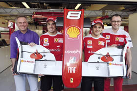 Ferrari, kaspersky, fernando alonso, felipe Massa